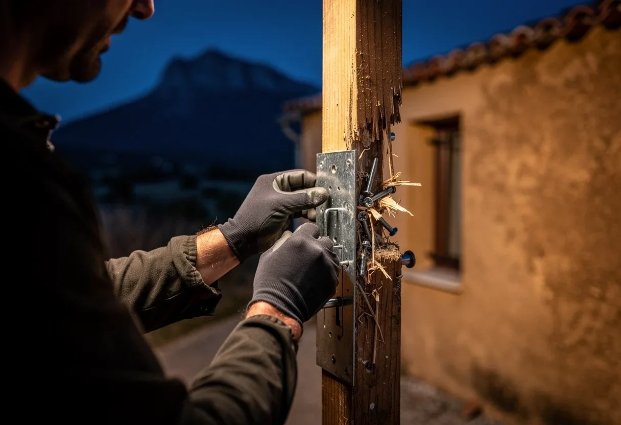 Mise en sécurité d'une porte après effraction à Canohès