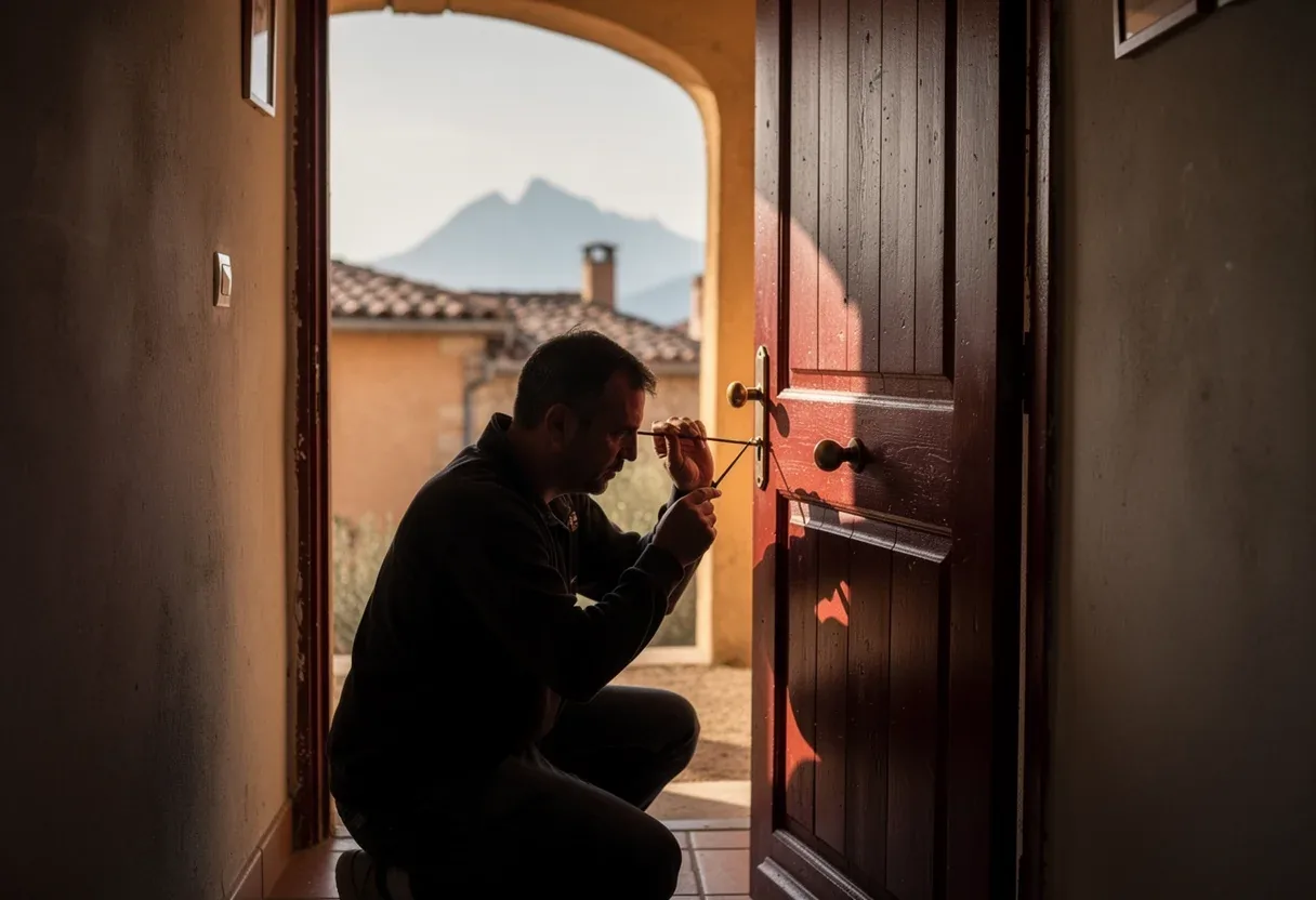 Ouverture fine d'une porte claquée à Canohès